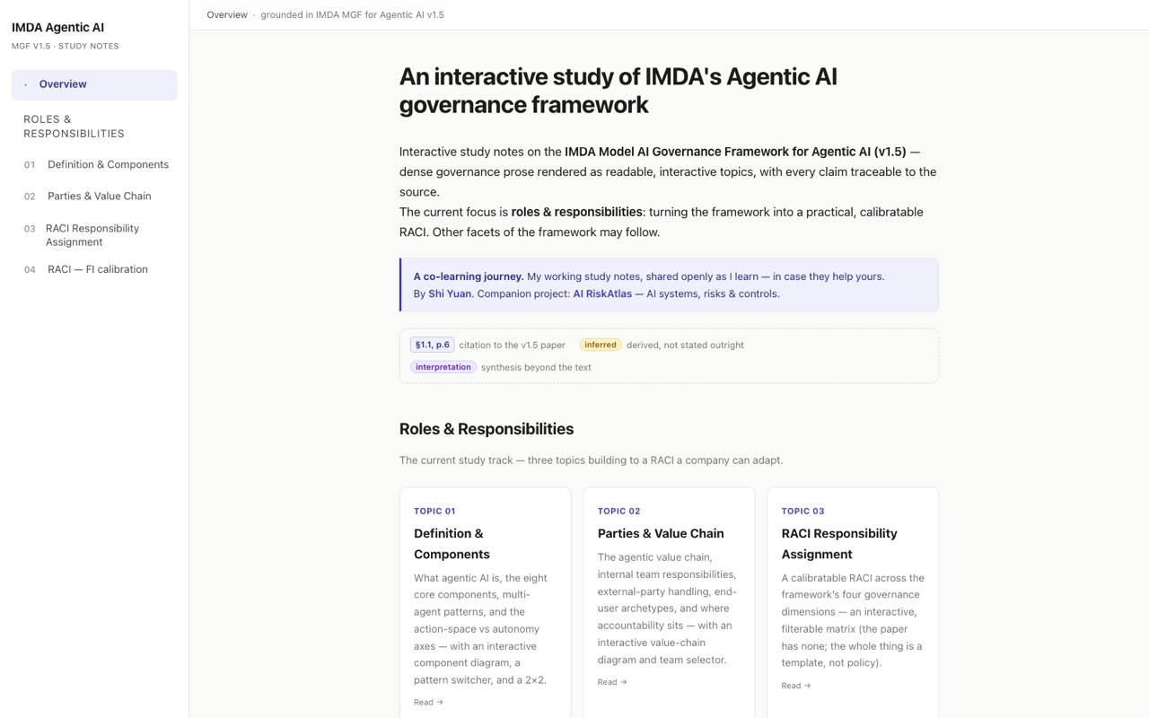 IMDA Agentic AI Governance Study — screenshot